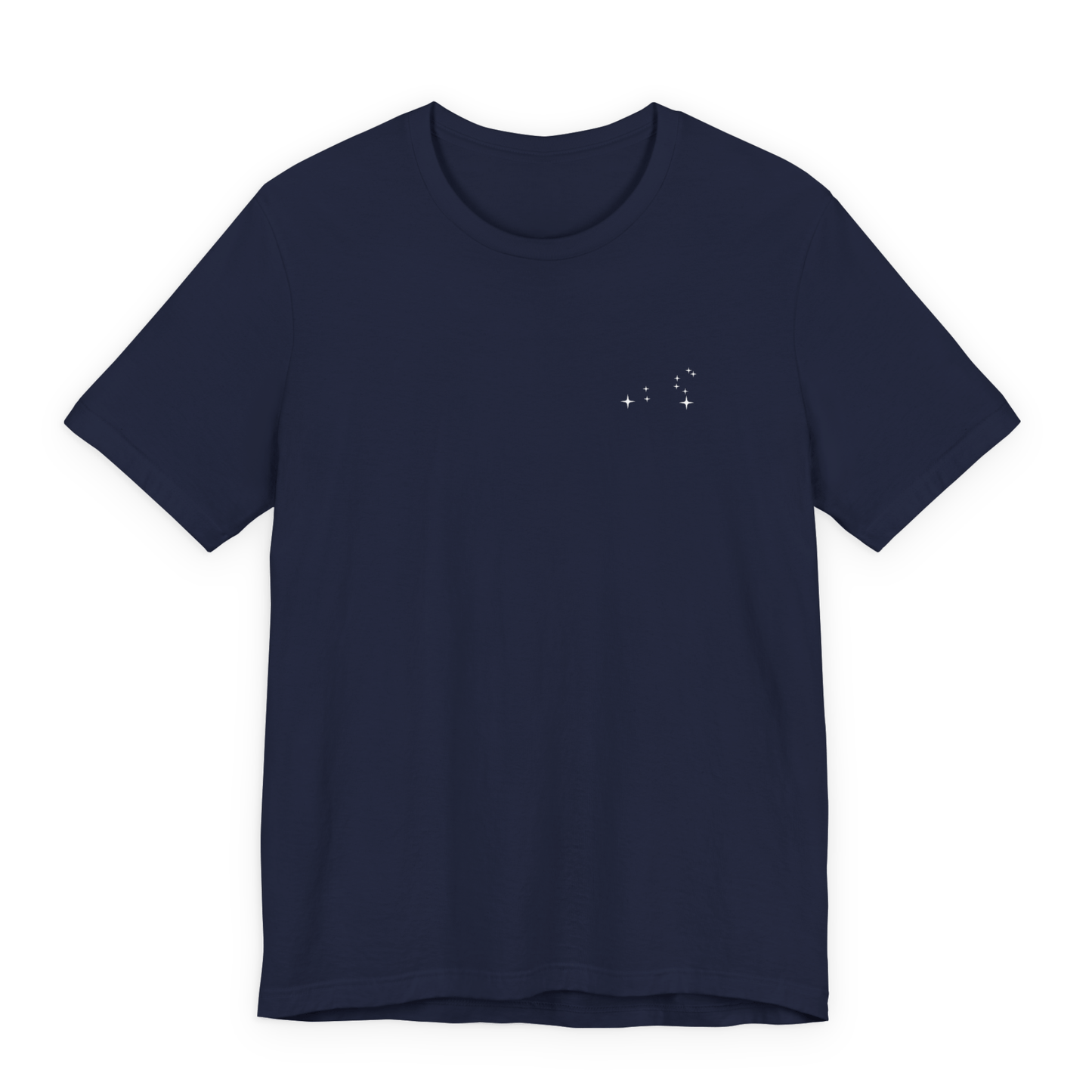 Leo constellation t-shirt on a white background.