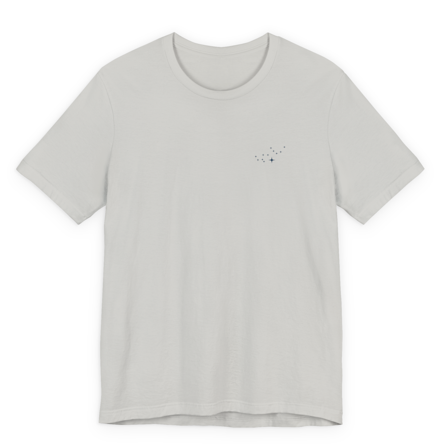 Virgo constellation t-shirt on a white background.