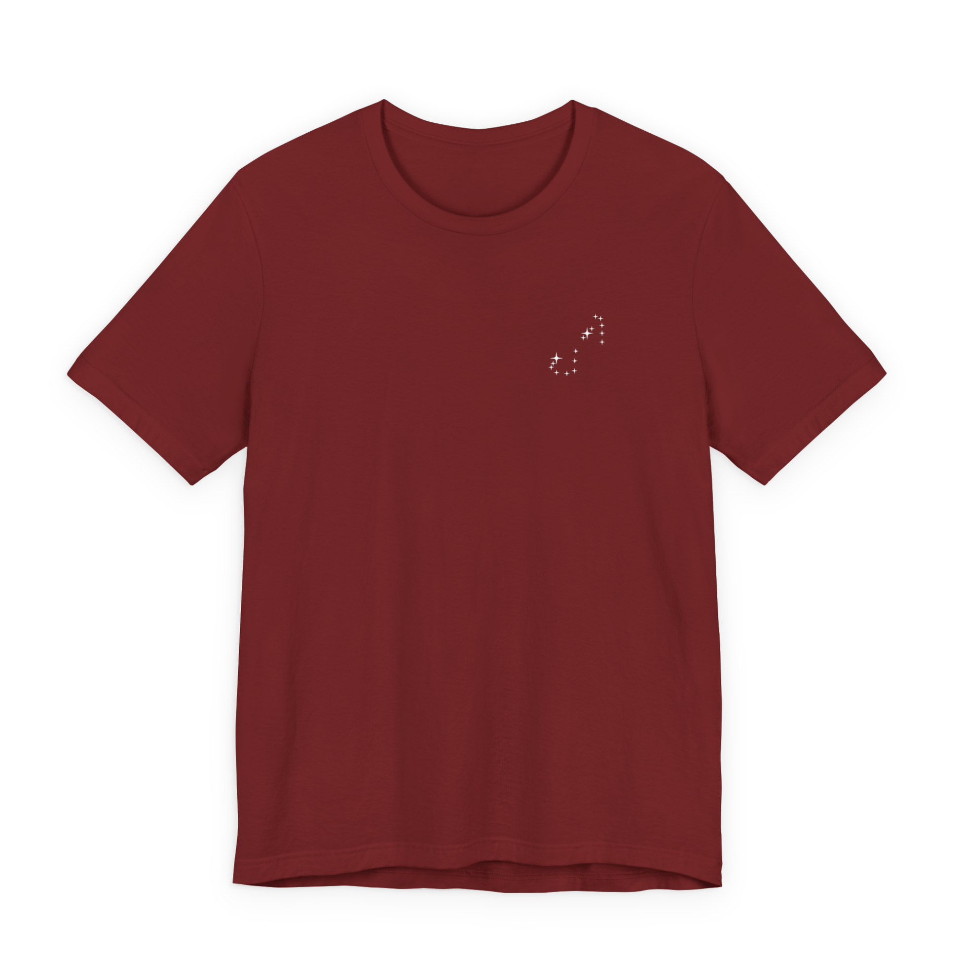 Scorpio constellation t-shirt on a white background.