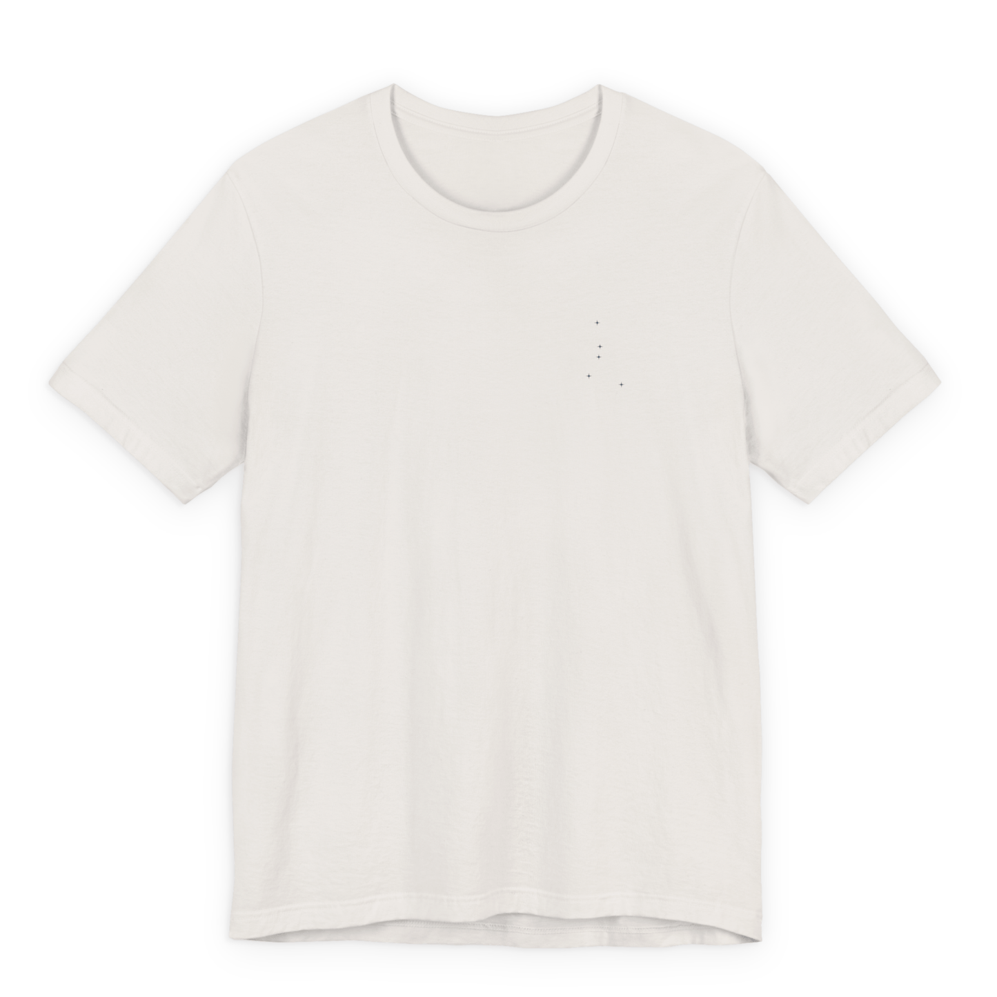 Cancer constellation t-shirt on a white background.