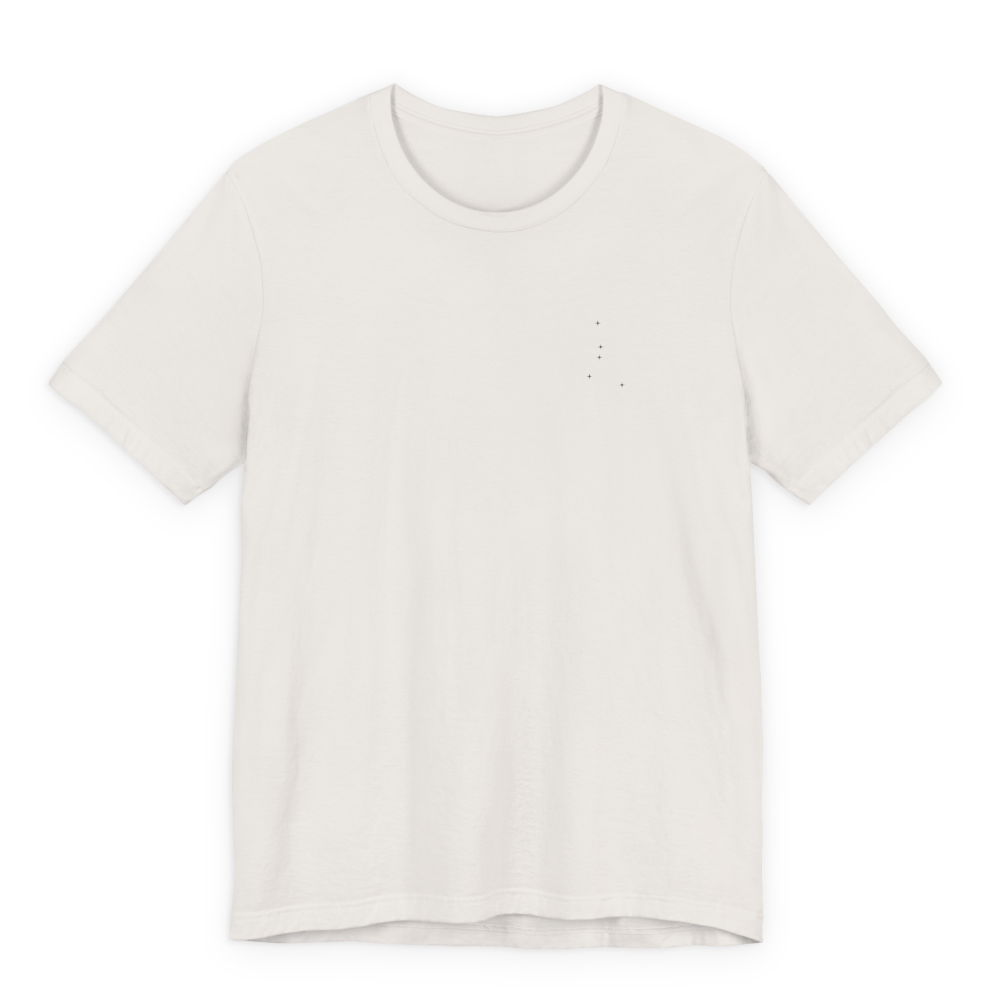 Cancer constellation t-shirt on a white background.