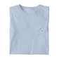 Folded  t-shirt with the Libra constellation design on a white background.