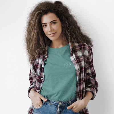 Woman wearing Sagittarius astrology shirt